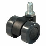 Kunststof zwenkwiel, 32mm diameter, PU loopvlak, glijlager, ZW909385