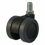 Kunststof zwenkwiel, 42mm diameter, PU loopvlak, glijlager, ZW991978