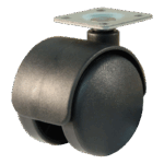 Kunststof zwenkwiel, 50mm diameter, PP loopvlak, glijlager, ZW944418