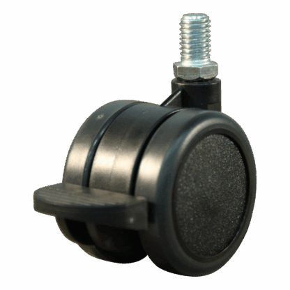 Kunststof zwenkwiel, 50mm diameter, PU loopvlak, glijlager, wielrem, ZW626354