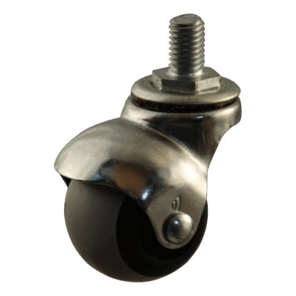 Stalen bokwiel, 40mm diameter, TPE loopvlak, glijlager, 52mm bouwhoogte, BW169686