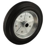 Stalen wiel, 250mm diameter, rubber loopvlak, rollager, LW405791