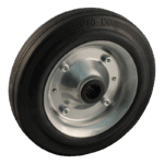 Stalen wiel, 400mm diameter, rubber loopvlak, rollager, LW251701