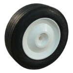 PP wiel, 125mm diameter, rubber loopvlak, glijlager, LW698394
