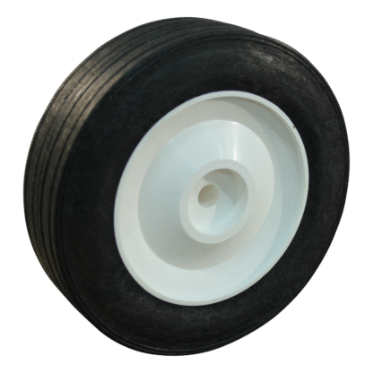 PP wiel, 125mm diameter, rubber loopvlak, glijlager, LW698394