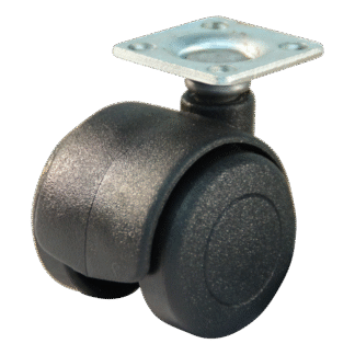 Kunststof zwenkwiel, 33mm diameter, PA loopvlak, glijlager, ZW738222