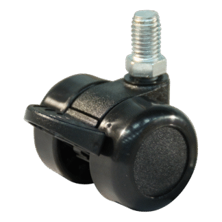 Kunststof zwenkwiel, 36mm diameter, PA loopvlak, glijlager, wielrem, ZW117571