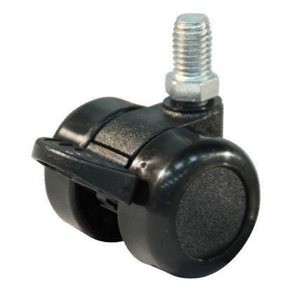 Kunststof zwenkwiel, 36mm diameter, PA loopvlak, glijlager, wielrem, ZW117571