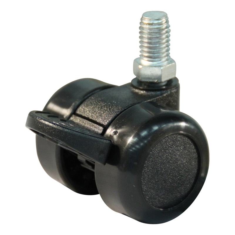 Kunststof zwenkwiel, 36mm diameter, PA loopvlak, glijlager, wielrem, ZW117571