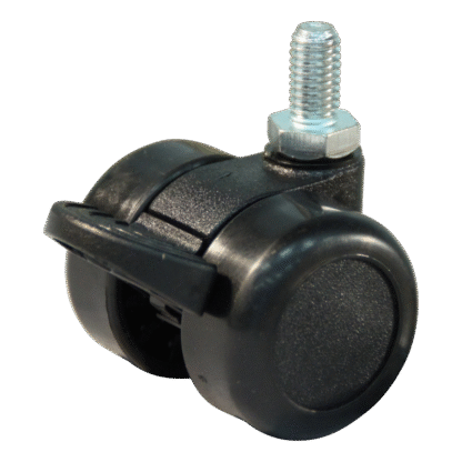 Kunststof zwenkwiel, 36mm diameter, PA loopvlak, glijlager, wielrem, ZW664123