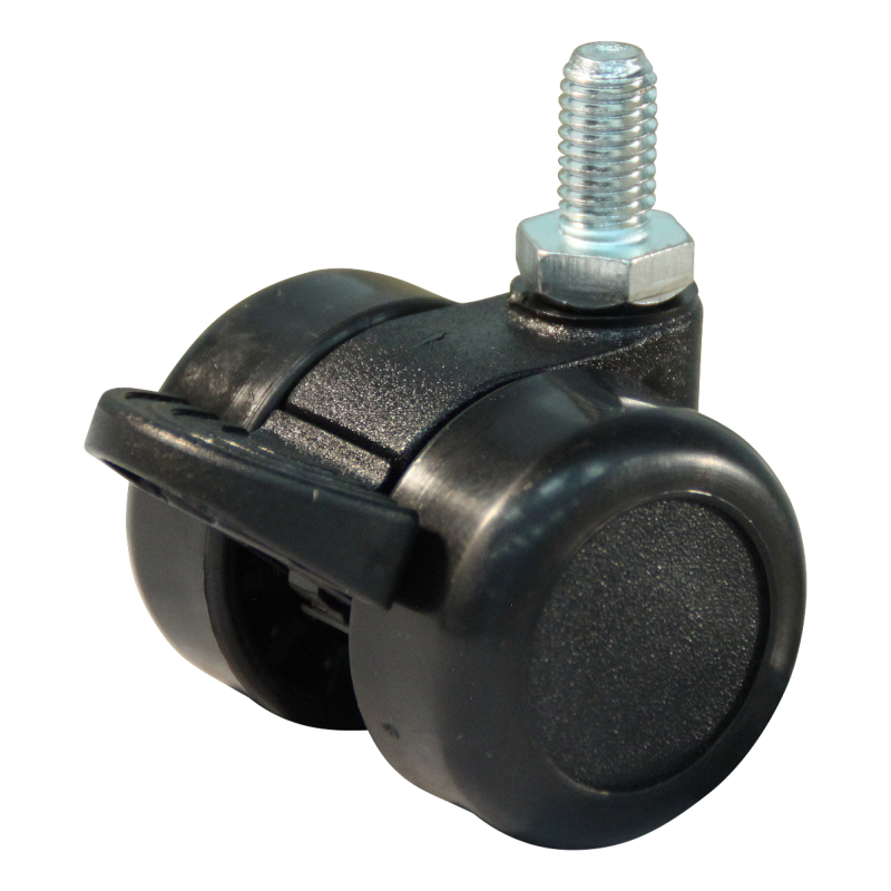 Kunststof zwenkwiel, 36mm diameter, PA loopvlak, glijlager, wielrem, ZW664123