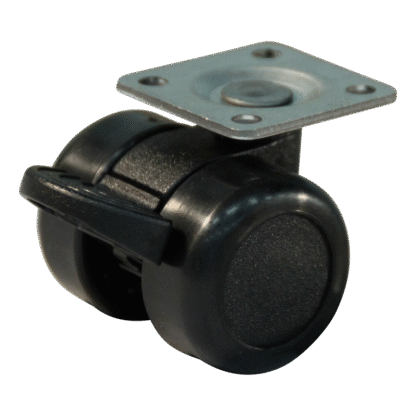 Kunststof zwenkwiel, 36mm diameter, PA loopvlak, glijlager, wielrem, ZW745291