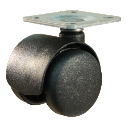 Kunststof zwenkwiel, 40mm diameter, PA loopvlak, glijlager, ZW306179