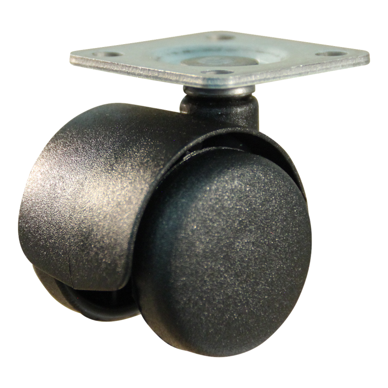 Kunststof zwenkwiel, 40mm diameter, PA loopvlak, glijlager, ZW306179