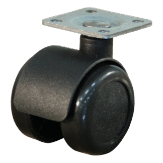 Kunststof zwenkwiel, 40mm diameter, PA loopvlak, glijlager, ZW489933