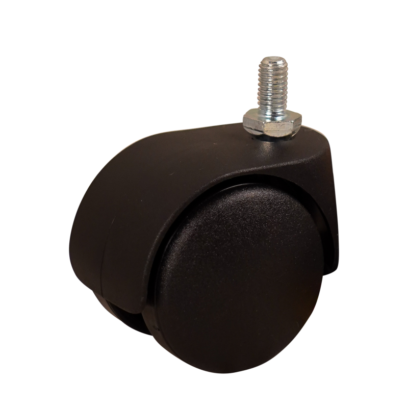 Kunststof zwenkwiel, 50mm diameter, PA loopvlak, glijlager, ZW114166