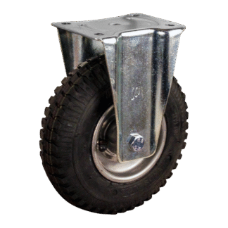 Stalen bokwiel, 220mm diameter, luchtband loopvlak, kogellager, 254mm bouwhoogte, BW930548