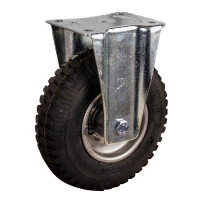Stalen bokwiel, 220mm diameter, luchtband loopvlak, kogellager, 254mm bouwhoogte, BW930548