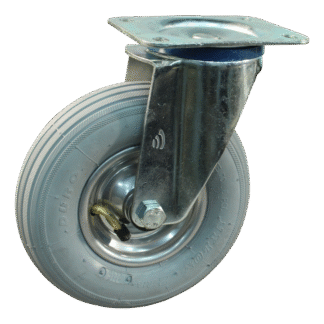 Stalen zwenkwiel, 200mm diameter, luchtband loopvlak, rollager, ZW565682