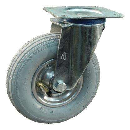 Stalen zwenkwiel, 200mm diameter, luchtband loopvlak, rollager, ZW565682
