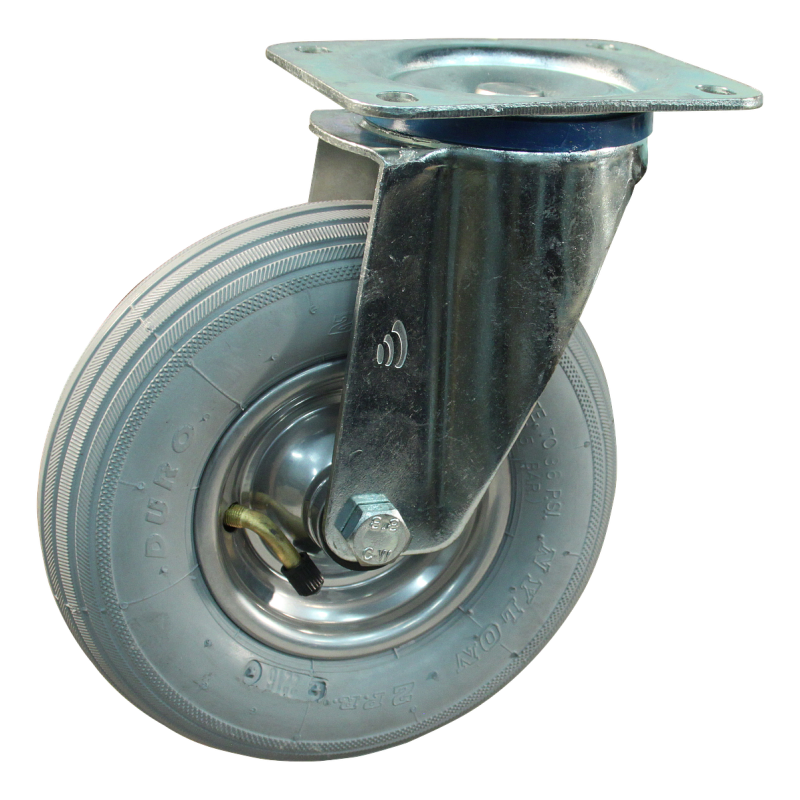 Stalen zwenkwiel, 200mm diameter, luchtband loopvlak, rollager, ZW565682