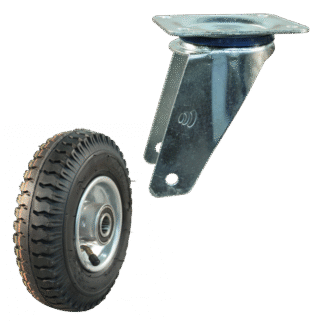 Stalen zwenkwiel, 220mm diameter, luchtband loopvlak, kogellager, ZW246695