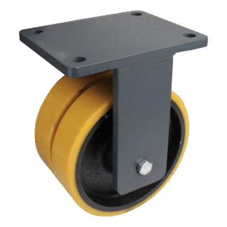 Stalen bokwiel, 150mm diameter, PU loopvlak, kogellager, 215mm bouwhoogte, BW799100