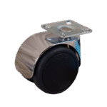 Verchroomd zwenkwiel, 50mm diameter, PU loopvlak, glijlager, ZW785877