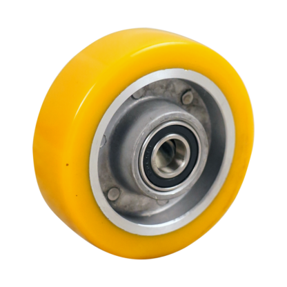 Aluminium wiel, 100mm diameter, PU loopvlak, kogellager, LW897378