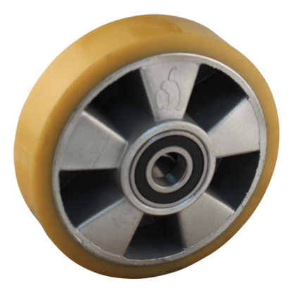 Aluminium wiel, 150mm diameter, PU loopvlak, kogellager, LW164769