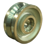 Groefwiel, gietijzer, 100mm diameter, groeftype v-vormig, GW881074