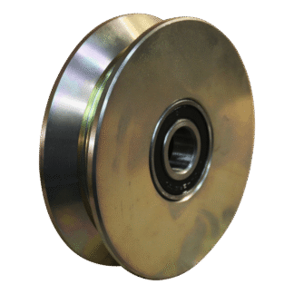 Groefwiel, gietijzer, 125mm diameter, groeftype v-vormig, GW492001