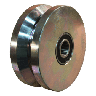 Groefwiel, gietijzer, 125mm diameter, groeftype v-vormig, GW583878