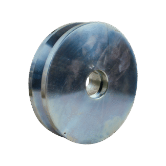 Groefwiel, gietijzer, 200mm diameter, groeftype v-vormig, GW690819