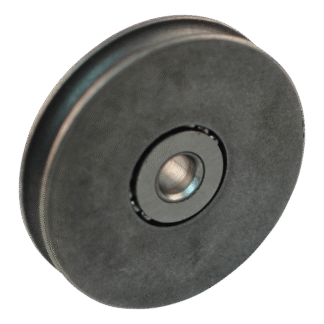 Groefwiel, gietijzer, 50mm diameter, groeftype halfrond, GW240854