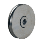 Groefwiel, gietijzer, 80mm diameter, groeftype halfrond, GW518416