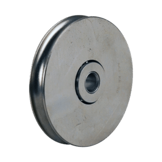 Groefwiel, gietijzer, 80mm diameter, groeftype halfrond, GW518416
